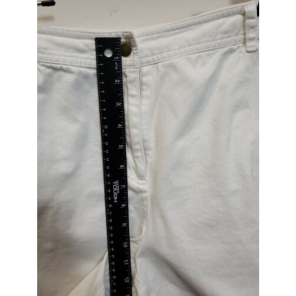 Rafaella White Cargo Style Shorts Cotton Size 14 Pockets inseam 6in - Picture 5 of 8